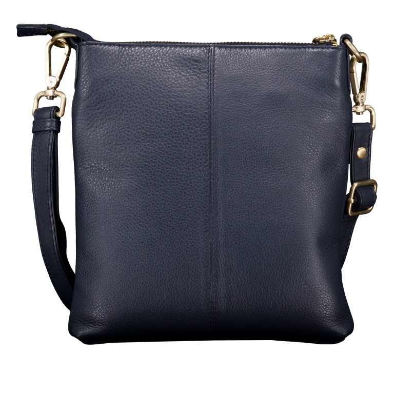 Umhängetasche mit Goldfittings Dark Blue, Farbe: blau/petrol, Marke: Hausfelder Manufaktur, EAN: 4065646023413, Abmessungen in cm: 21x22x3, Bild 3 von 6