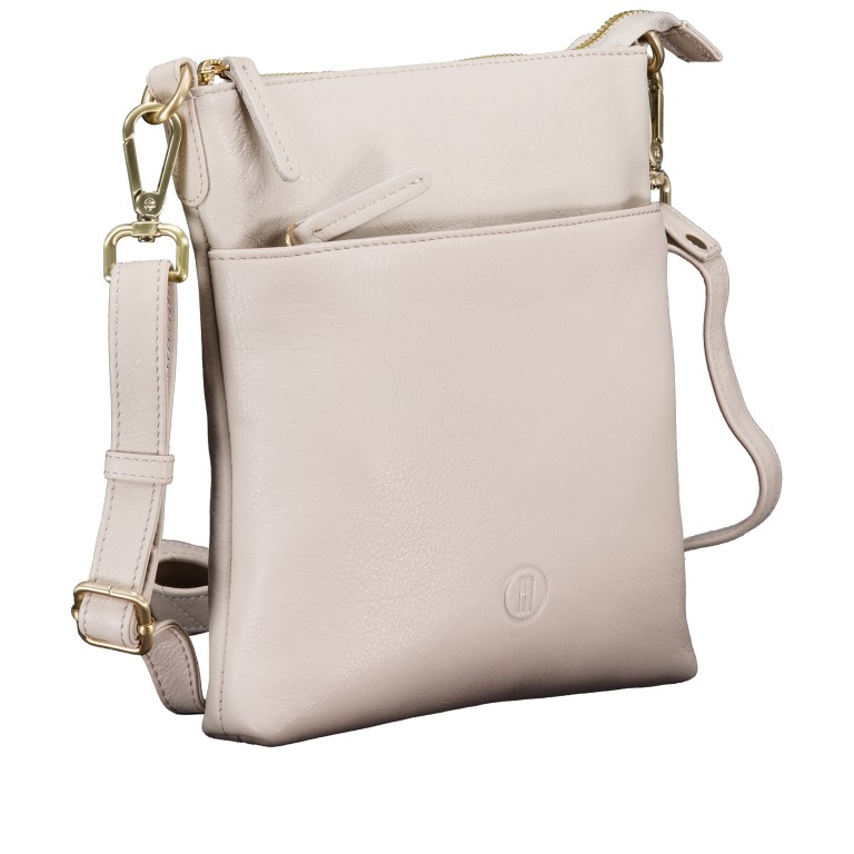 Umhängetasche mit Goldfittings Beige, Farbe: beige, Marke: Hausfelder Manufaktur, EAN: 4065646023437, Abmessungen in cm: 21x22x3, Bild 2 von 6