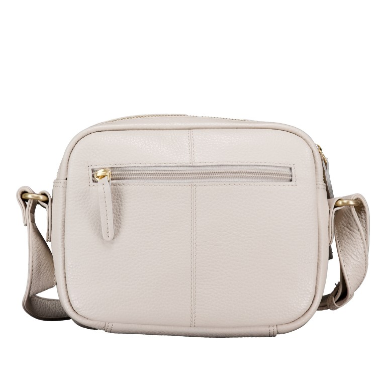 Umhängetasche mit Goldfittings Beige, Farbe: beige, Marke: Hausfelder Manufaktur, EAN: 4065646023475, Abmessungen in cm: 22x17.5x7, Bild 3 von 6