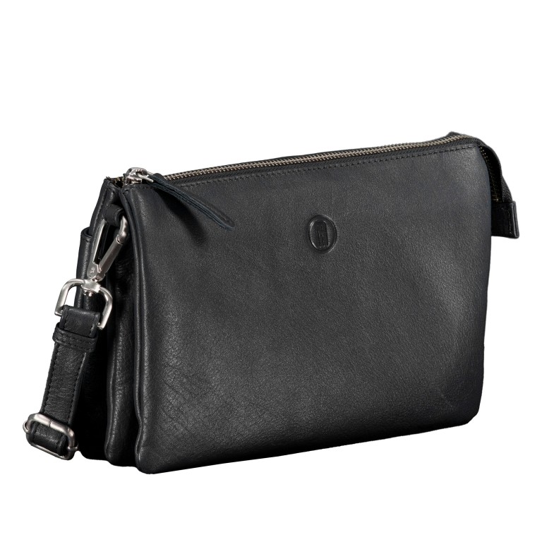 Umhängetasche Black, Farbe: schwarz, Marke: Hausfelder Manufaktur, EAN: 4065646023529, Abmessungen in cm: 24x15x7, Bild 2 von 6