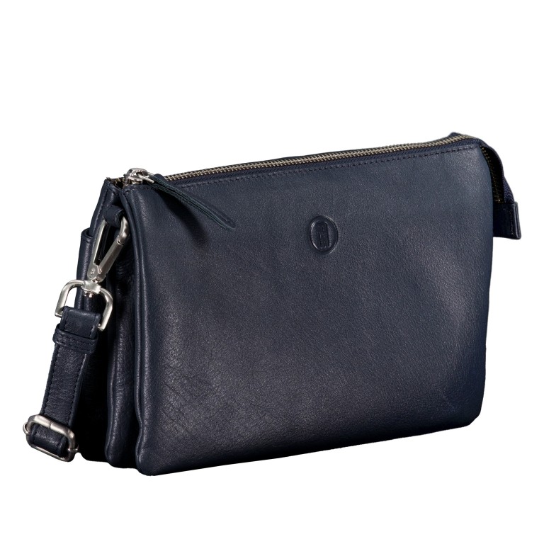 Umhängetasche Dark Blue, Farbe: blau/petrol, Marke: Hausfelder Manufaktur, EAN: 4065646023536, Abmessungen in cm: 24x15x7, Bild 2 von 6