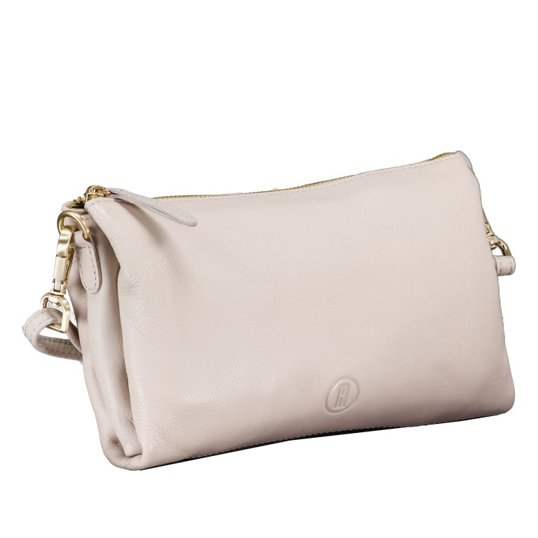 Umhängetasche Nappa mit Goldfittings Beige, Farbe: beige, Marke: Hausfelder Manufaktur, EAN: 4065646023574, Abmessungen in cm: 23x14x3, Bild 2 von 6