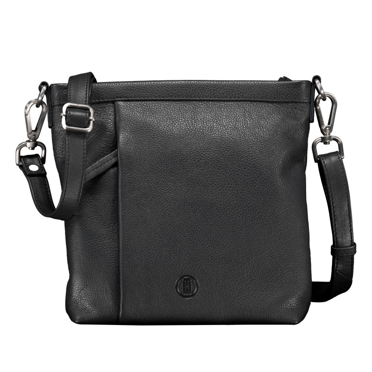 Umhängetasche Black, Farbe: schwarz, Marke: Hausfelder Manufaktur, EAN: 4065646023598, Abmessungen in cm: 20x22.5x6, Bild 1 von 6