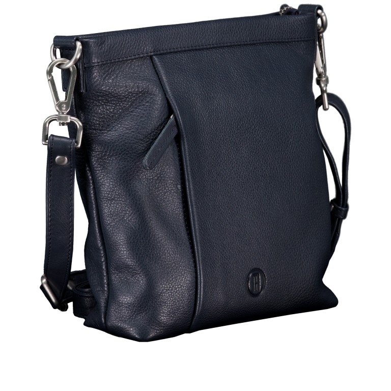 Umhängetasche Dark Blue, Farbe: blau/petrol, Marke: Hausfelder Manufaktur, EAN: 4065646023604, Abmessungen in cm: 20x22.5x6, Bild 2 von 6
