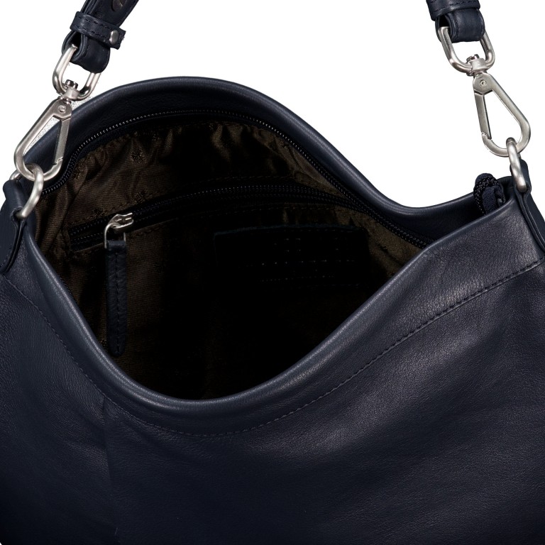Beuteltasche Dark Blue, Farbe: blau/petrol, Marke: Hausfelder Manufaktur, EAN: 4065646023642, Abmessungen in cm: 30x26.5x8.5, Bild 7 von 7
