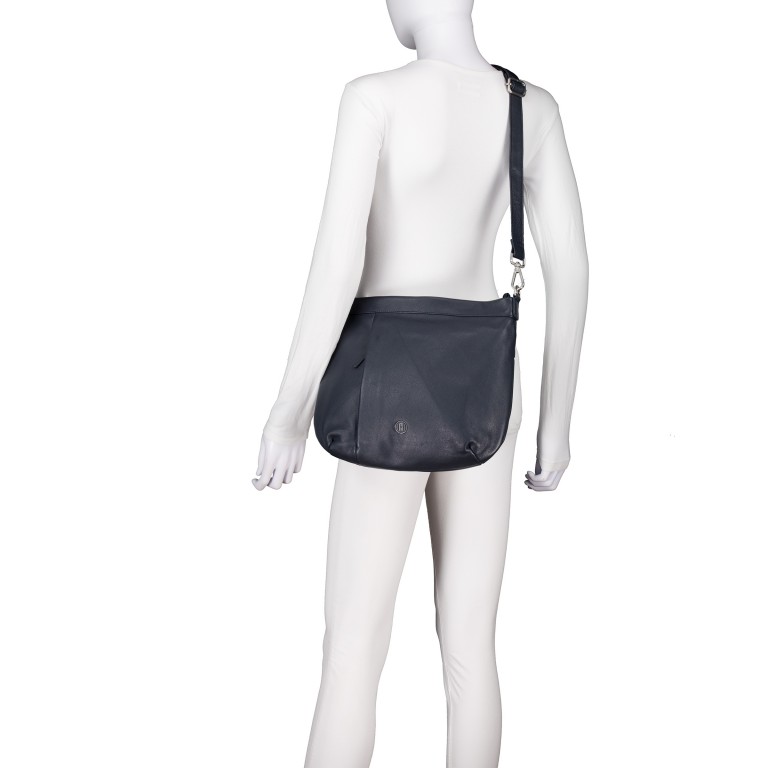 Beuteltasche Dark Blue, Farbe: blau/petrol, Marke: Hausfelder Manufaktur, EAN: 4065646023642, Abmessungen in cm: 30x26.5x8.5, Bild 6 von 7