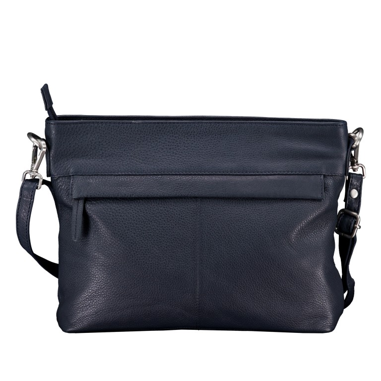 Umhängetasche Dark Blue, Farbe: blau/petrol, Marke: Hausfelder Manufaktur, EAN: 4065646023673, Abmessungen in cm: 26x22.5x8, Bild 3 von 6