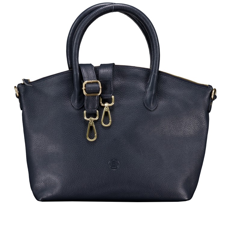 Handtasche Dark Blue, Farbe: blau/petrol, Marke: Hausfelder Manufaktur, EAN: 4065646023758, Abmessungen in cm: 36x27.5x10, Bild 1 von 7
