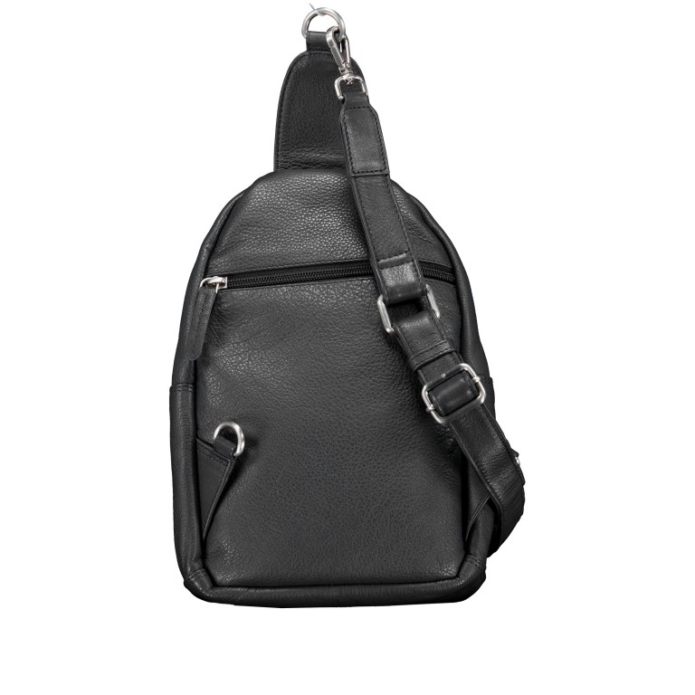 Umhängetasche Nappa Black, Farbe: schwarz, Marke: Hausfelder Manufaktur, EAN: 4065646023703, Abmessungen in cm: 18.5x28.5x8, Bild 3 von 5