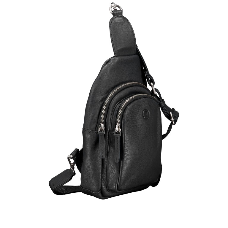 Umhängetasche Nappa Black, Farbe: schwarz, Marke: Hausfelder Manufaktur, EAN: 4065646023703, Abmessungen in cm: 18.5x28.5x8, Bild 2 von 5