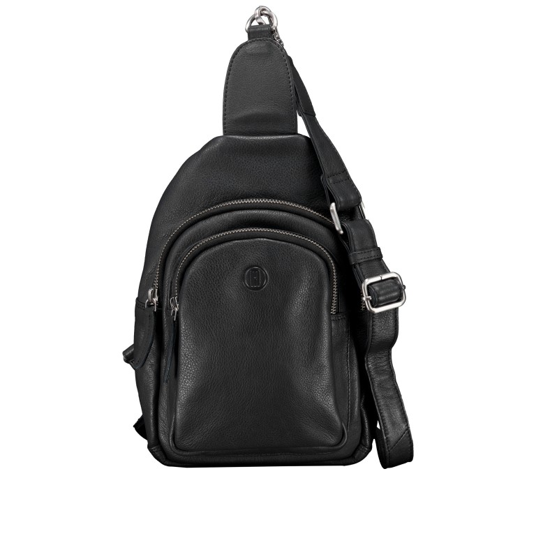 Umhängetasche Nappa Black, Farbe: schwarz, Marke: Hausfelder Manufaktur, EAN: 4065646023703, Abmessungen in cm: 18.5x28.5x8, Bild 1 von 5