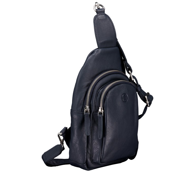 Umhängetasche Nappa Dark Blue, Farbe: blau/petrol, Marke: Hausfelder Manufaktur, EAN: 4065646023710, Abmessungen in cm: 18.5x28.5x8, Bild 2 von 5