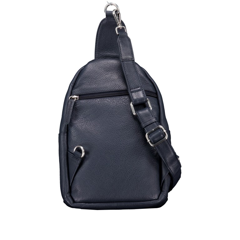 Umhängetasche Nappa Dark Blue, Farbe: blau/petrol, Marke: Hausfelder Manufaktur, EAN: 4065646023710, Abmessungen in cm: 18.5x28.5x8, Bild 3 von 5