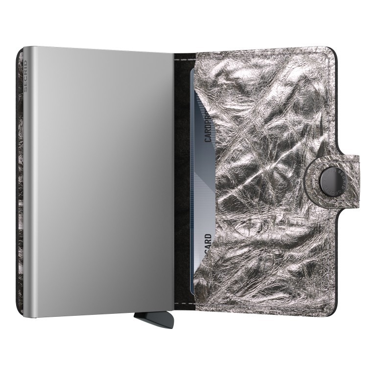 Geldbörse Miniwallet Crunch mit RFID-Schutz Silver, Farbe: metallic, Marke: Secrid, EAN: 8721077500522, Abmessungen in cm: 6.8x10.2x2.1, Bild 3 von 5