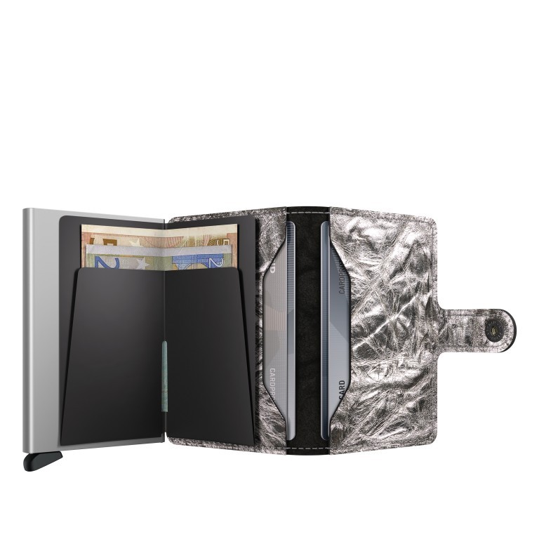 Geldbörse Miniwallet Crunch mit RFID-Schutz Silver, Farbe: metallic, Marke: Secrid, EAN: 8721077500522, Abmessungen in cm: 6.8x10.2x2.1, Bild 4 von 5