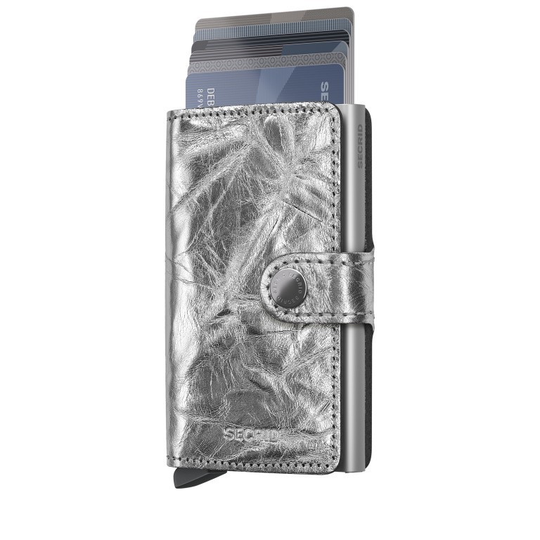Geldbörse Miniwallet Crunch mit RFID-Schutz Silver, Farbe: metallic, Marke: Secrid, EAN: 8721077500522, Abmessungen in cm: 6.8x10.2x2.1, Bild 5 von 5