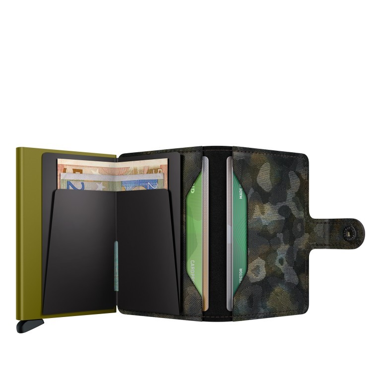 Geldbörse Miniwallet Jungle mit RFID-Schutz Moss, Farbe: grün/oliv, Marke: Secrid, EAN: 8721077500607, Abmessungen in cm: 6.8x10.2x2.1, Bild 4 von 5