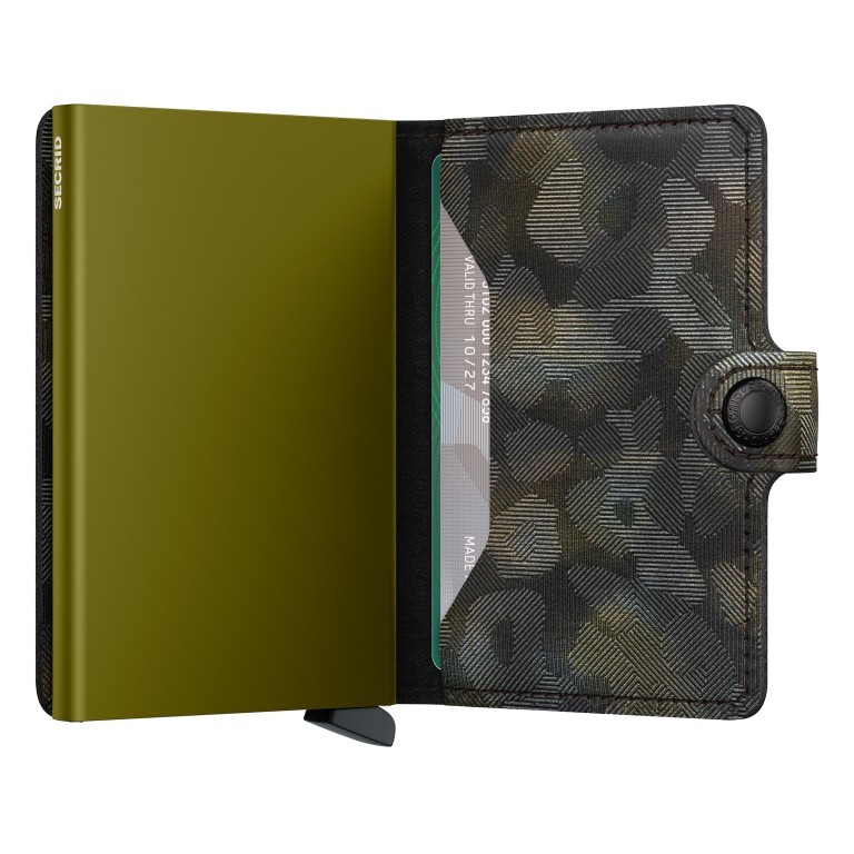 Geldbörse Miniwallet Jungle mit RFID-Schutz Moss, Farbe: grün/oliv, Marke: Secrid, EAN: 8721077500607, Abmessungen in cm: 6.8x10.2x2.1, Bild 3 von 5