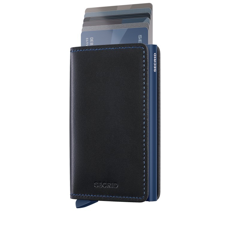 Geldbörse Slimwallet Original Black Navy, Farbe: blau/petrol, Marke: Secrid, EAN: 8721077500430, Abmessungen in cm: 6.8x10.2x1.6, Bild 4 von 4