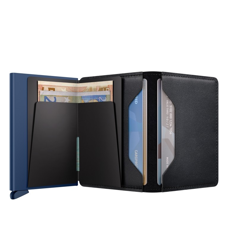 Geldbörse Slimwallet Original Black Navy, Farbe: blau/petrol, Marke: Secrid, EAN: 8721077500430, Abmessungen in cm: 6.8x10.2x1.6, Bild 3 von 4