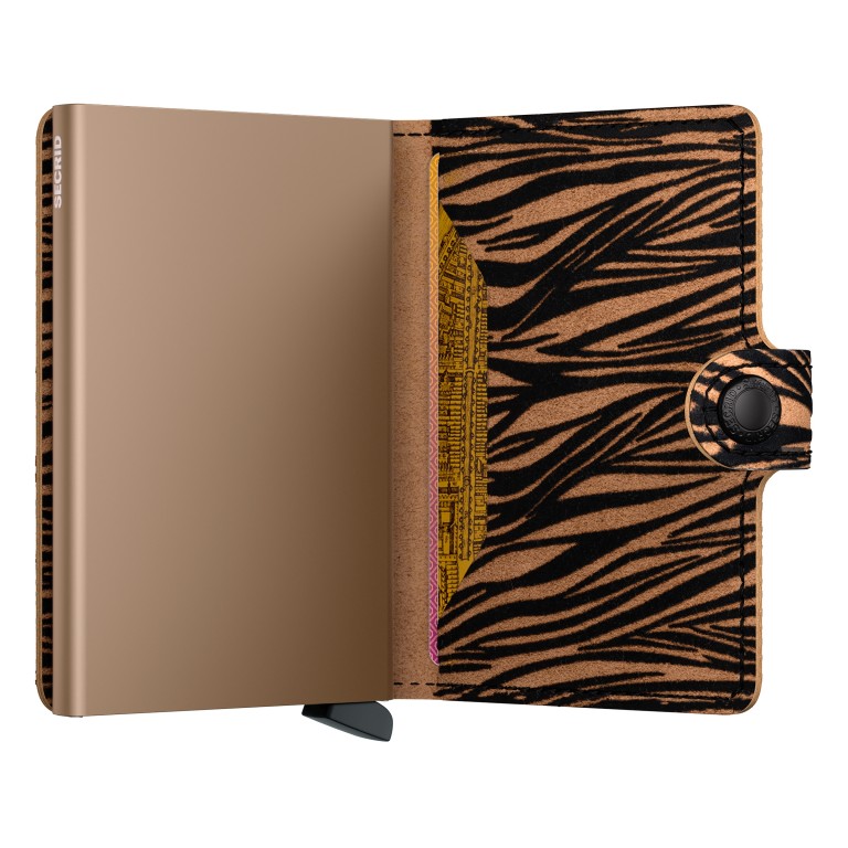 Geldbörse Miniwallet Zebra mit RFID-Schutz Beige, Farbe: beige, Marke: Secrid, EAN: 8721077500485, Abmessungen in cm: 6.5x10.2x1.2, Bild 3 von 5