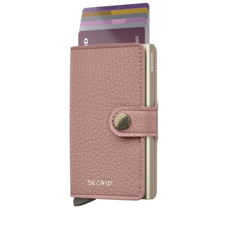 Geldbörse Miniwallet Pebble mit RFID-Schutz Rose, Farbe: rosa/pink, Marke: Secrid, EAN: 8721077500508, Abmessungen in cm: 6.5x10.2x2.1, Bild 5 von 5