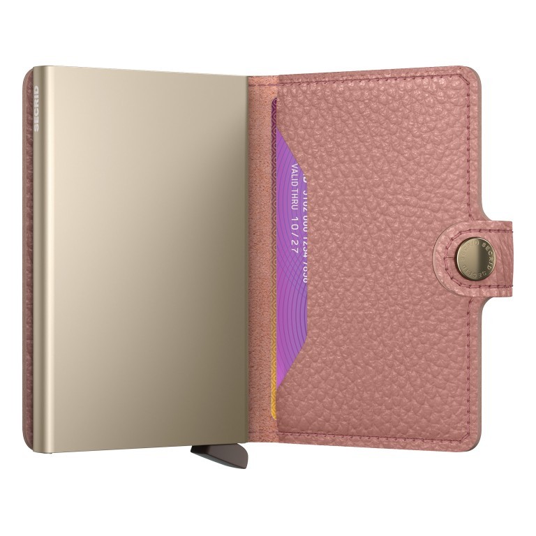 Geldbörse Miniwallet Pebble mit RFID-Schutz Rose, Farbe: rosa/pink, Marke: Secrid, EAN: 8721077500508, Abmessungen in cm: 6.5x10.2x2.1, Bild 4 von 5