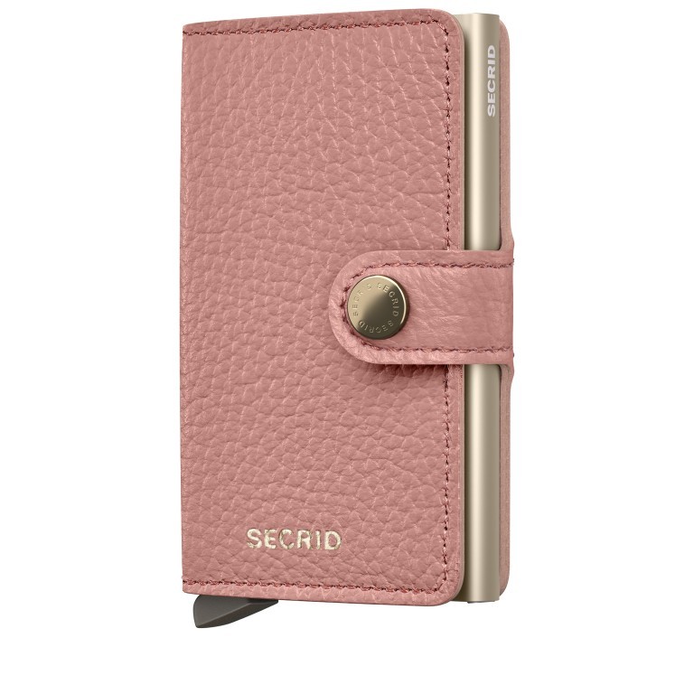Geldbörse Miniwallet Pebble mit RFID-Schutz Rose, Farbe: rosa/pink, Marke: Secrid, EAN: 8721077500508, Abmessungen in cm: 6.5x10.2x2.1, Bild 1 von 5