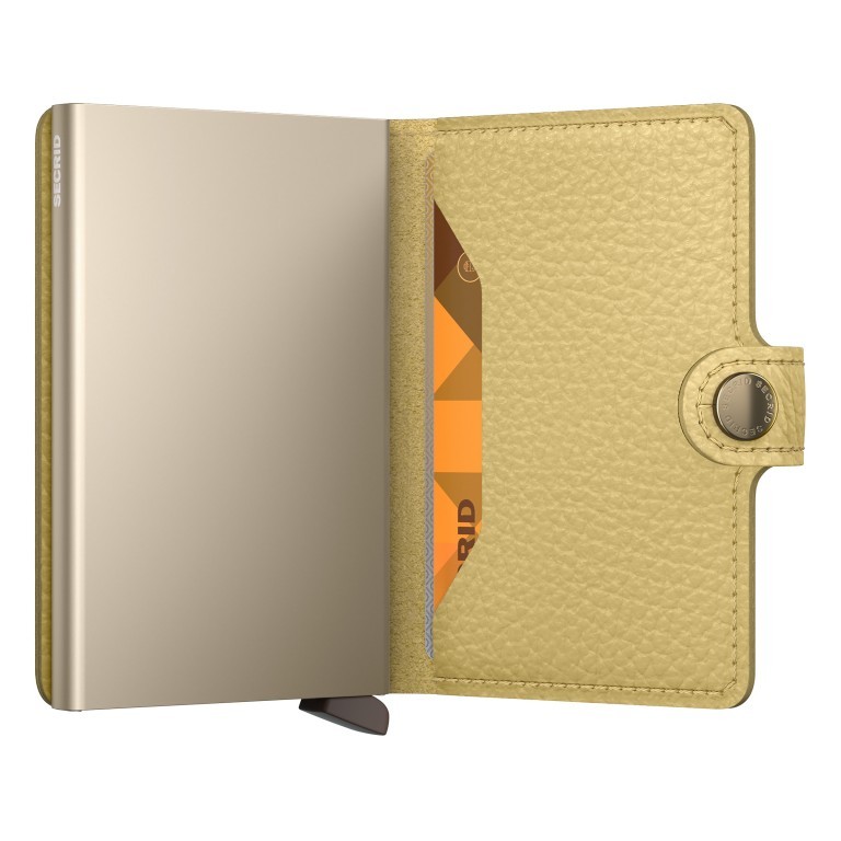 Geldbörse Miniwallet Pebble mit RFID-Schutz Butter Yellow, Farbe: gelb, Marke: Secrid, EAN: 8721077500492, Abmessungen in cm: 6.5x10.2x2.1, Bild 4 von 5