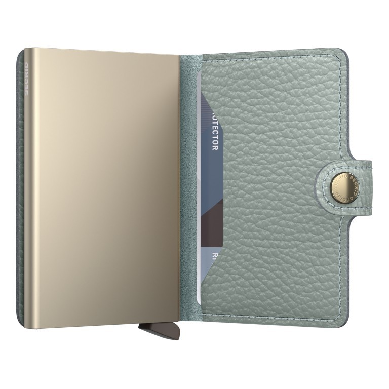 Geldbörse Miniwallet Pebble mit RFID-Schutz Sea Green, Farbe: grün/oliv, Marke: Secrid, EAN: 8718215284888, Abmessungen in cm: 6.5x10.2x2.1, Bild 4 von 5