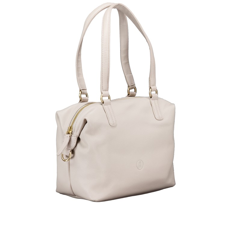 Handtasche mit Goldfittings Beige, Farbe: beige, Marke: Hausfelder Manufaktur, EAN: 4065646023802, Abmessungen in cm: 23.5x17x11, Bild 2 von 8