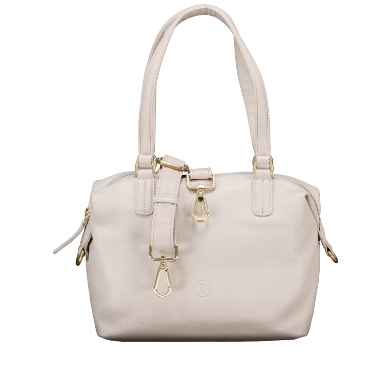 Handtasche mit Goldfittings Beige, Farbe: beige, Marke: Hausfelder Manufaktur, EAN: 4065646023802, Abmessungen in cm: 23.5x17x11, Bild 1 von 8