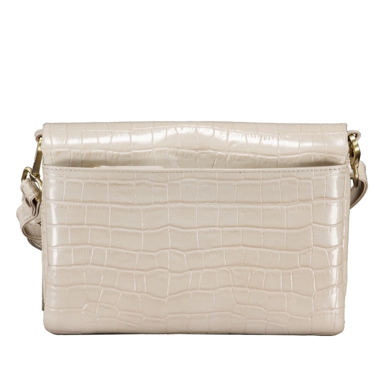Umhängetasche Kroko Light Beige, Farbe: beige, Marke: Hausfelder Manufaktur, EAN: 4065646023925, Abmessungen in cm: 25x16.5x7.5, Bild 3 von 6