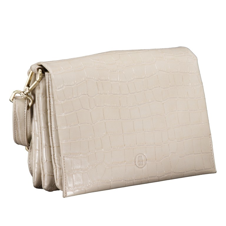 Umhängetasche Kroko Light Beige, Farbe: beige, Marke: Hausfelder Manufaktur, EAN: 4065646023925, Abmessungen in cm: 25x16.5x7.5, Bild 2 von 6