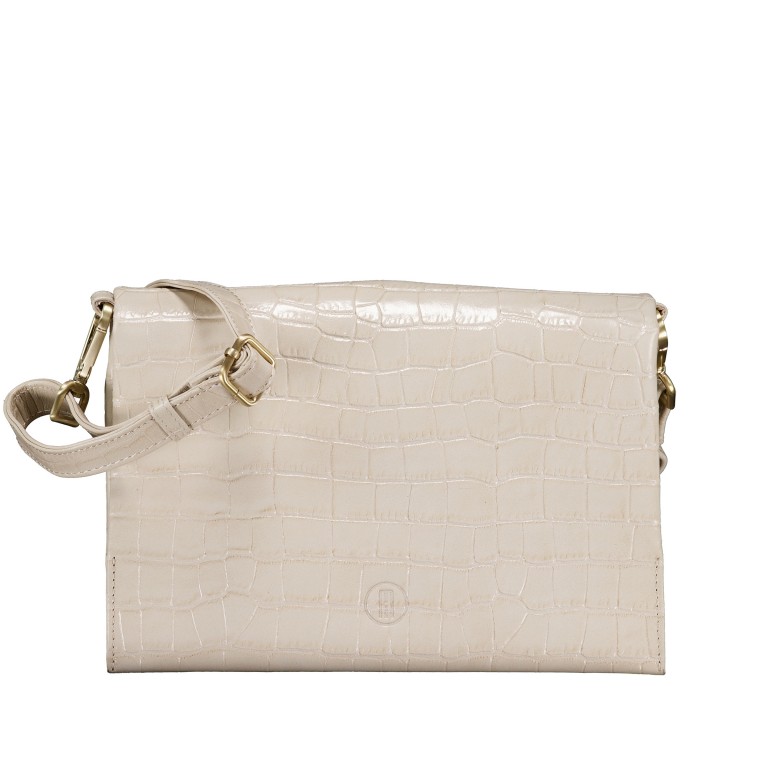 Umhängetasche Kroko Light Beige, Farbe: beige, Marke: Hausfelder Manufaktur, EAN: 4065646023925, Abmessungen in cm: 25x16.5x7.5, Bild 1 von 6