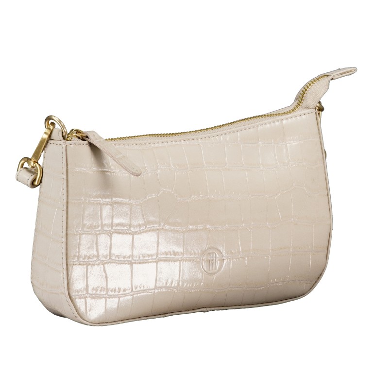 Umhängetasche Kroko Light Beige, Farbe: beige, Marke: Hausfelder Manufaktur, EAN: 4065646023949, Abmessungen in cm: 24x14x5, Bild 2 von 5