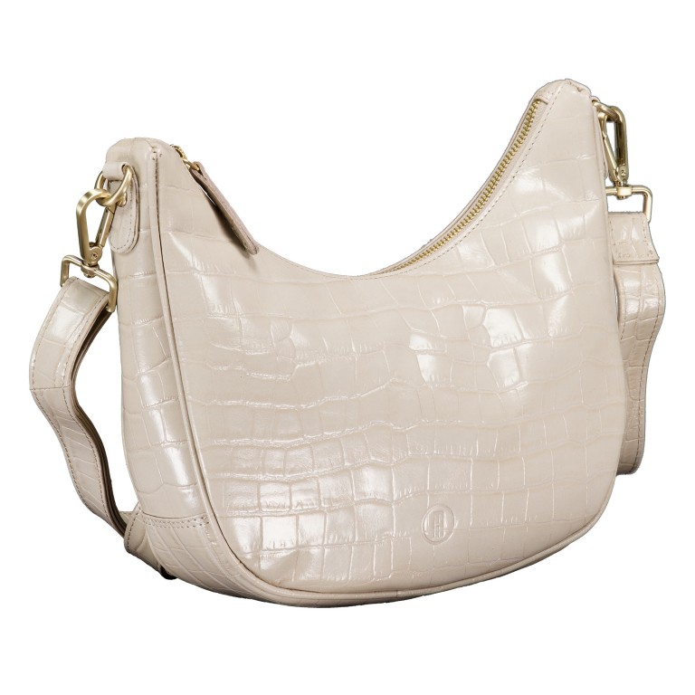 Beuteltasche Kroko Light Beige, Farbe: beige, Marke: Hausfelder Manufaktur, EAN: 4065646023963, Abmessungen in cm: 27x24x6.5, Bild 2 von 6