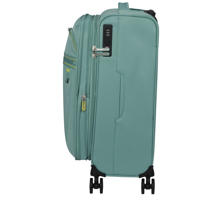 Koffer Aerospin Spinner 55 Expandable Dusty Turquoise, Farbe: grün/oliv, Marke: American Tourister, EAN: 5400520330802, Abmessungen in cm: 40x55x20, Bild 4 von 16