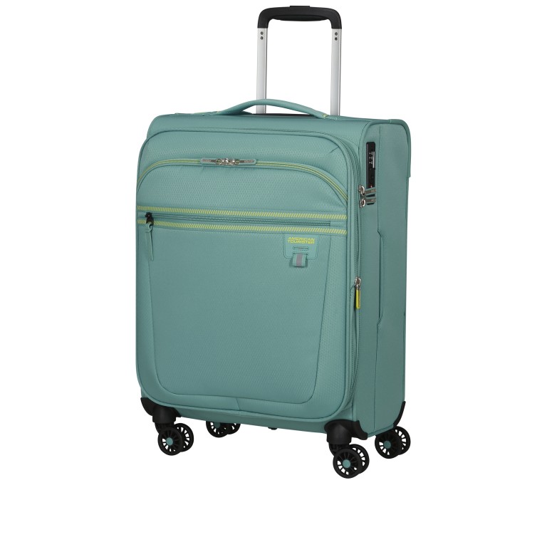 Koffer Aerospin Spinner 55 Expandable Dusty Turquoise, Farbe: grün/oliv, Marke: American Tourister, EAN: 5400520330802, Abmessungen in cm: 40x55x20, Bild 2 von 16