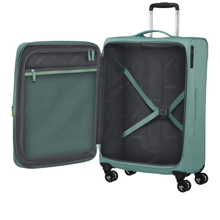 Koffer Aerospin Spinner 69 Expandable Dusty Turquoise, Farbe: grün/oliv, Marke: American Tourister, EAN: 5400520331236, Abmessungen in cm: 43.5x69x27, Bild 8 von 15