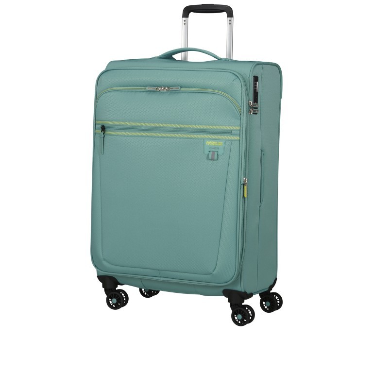 Koffer Aerospin Spinner 69 Expandable Dusty Turquoise, Farbe: grün/oliv, Marke: American Tourister, EAN: 5400520331236, Abmessungen in cm: 43.5x69x27, Bild 2 von 15