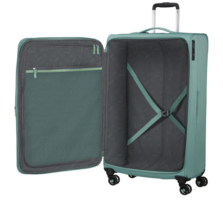 Koffer Aerospin Spinner 80 Expandable Dusty Turquoise, Farbe: grün/oliv, Marke: American Tourister, EAN: 5400520331243, Abmessungen in cm: 46x80x27, Bild 8 von 15