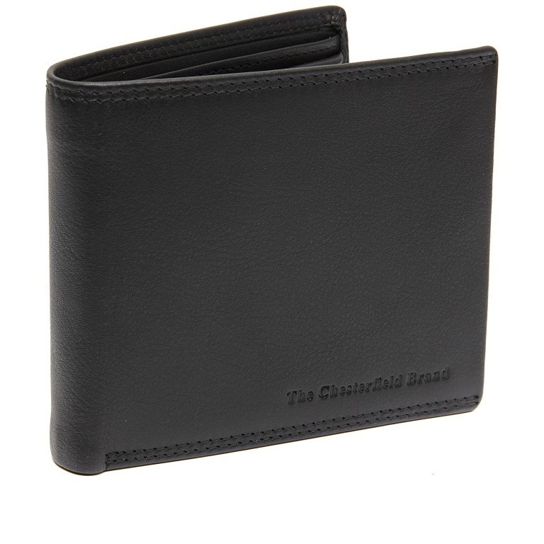 Geldbörse Soft Nappa Series mit RFID-Schutz Black, Farbe: schwarz, Marke: The Chesterfield Brand, EAN: 8719241118291, Abmessungen in cm: 11x9.5x2, Bild 1 von 6