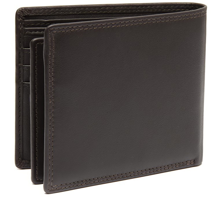 Geldbörse Soft Nappa Series mit RFID-Schutz Brown, Farbe: braun, Marke: The Chesterfield Brand, EAN: 8719241118321, Abmessungen in cm: 11x9.5x2, Bild 3 von 6