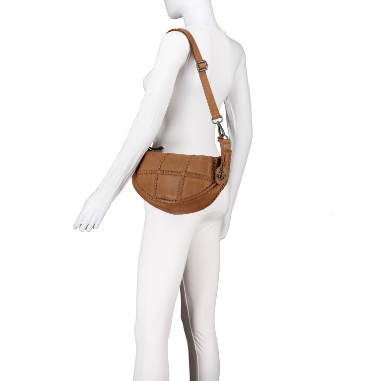Umhängetasche Fashion-Lights Lanthe FL-13404 Spicy Ginger, Farbe: cognac, Marke: Harbour 2nd, EAN: 4046478085879, Abmessungen in cm: 43x18.5x8, Bild 4 von 7