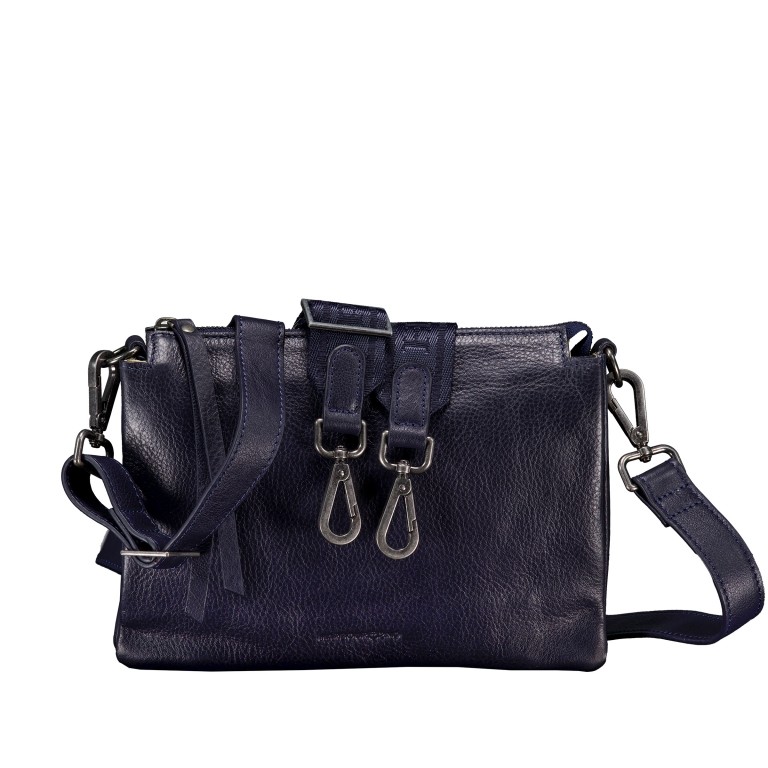 Umhängetasche Just-Pure Mirela JP-13432 Midnight Navy, Farbe: blau/petrol, Marke: Harbour 2nd, EAN: 4046478086937, Abmessungen in cm: 25x18.5x4, Bild 1 von 6