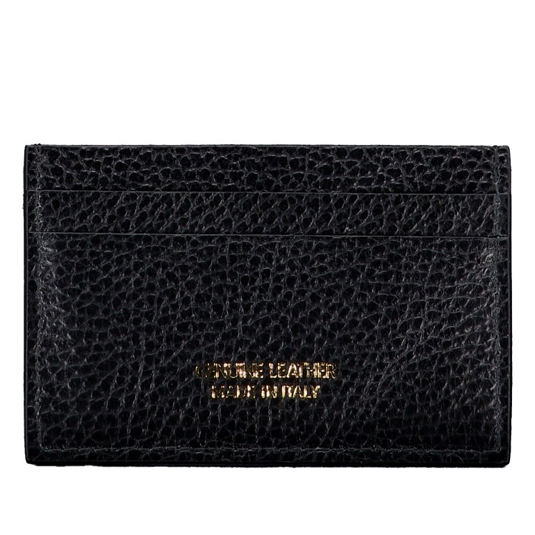 Karten-/Ausweisetui Dollaro Schwarz, Farbe: schwarz, Marke: Hausfelder Manufaktur, EAN: 4065646025622, Abmessungen in cm: 10.3x6.7x0.3, Bild 3 von 3