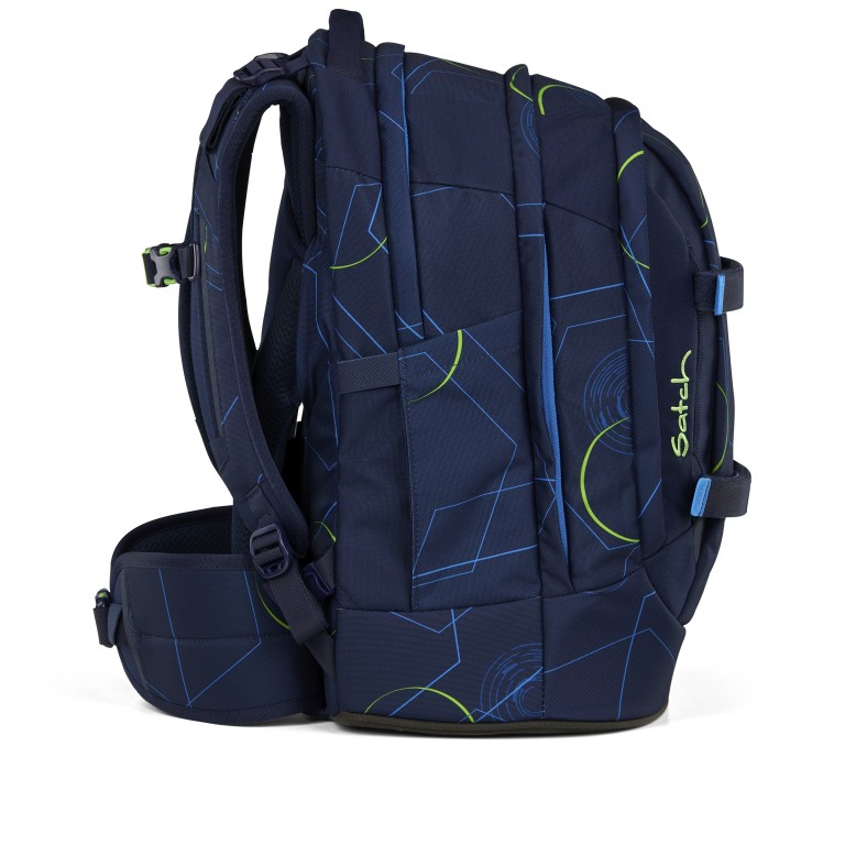 Rucksack Pack 2025 Blue Tech, Farbe: blau/petrol, Marke: Satch, EAN: 4057081202652, Abmessungen in cm: 30x45x27, Bild 4 von 12