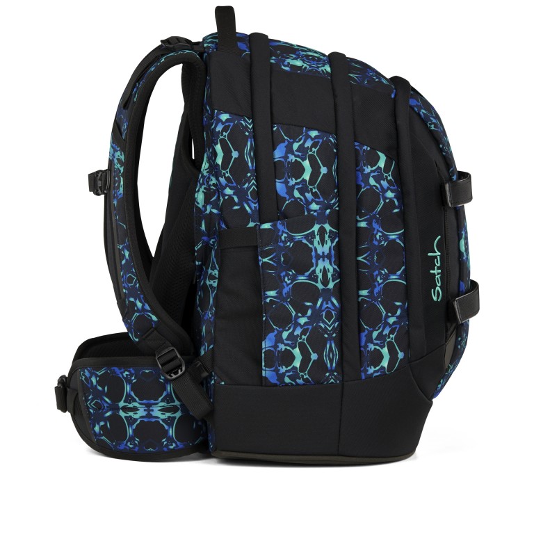 Rucksack Pack 2025 Caleido Blue, Farbe: blau/petrol, Marke: Satch, EAN: 4057081202751, Abmessungen in cm: 30x45x27, Bild 4 von 12