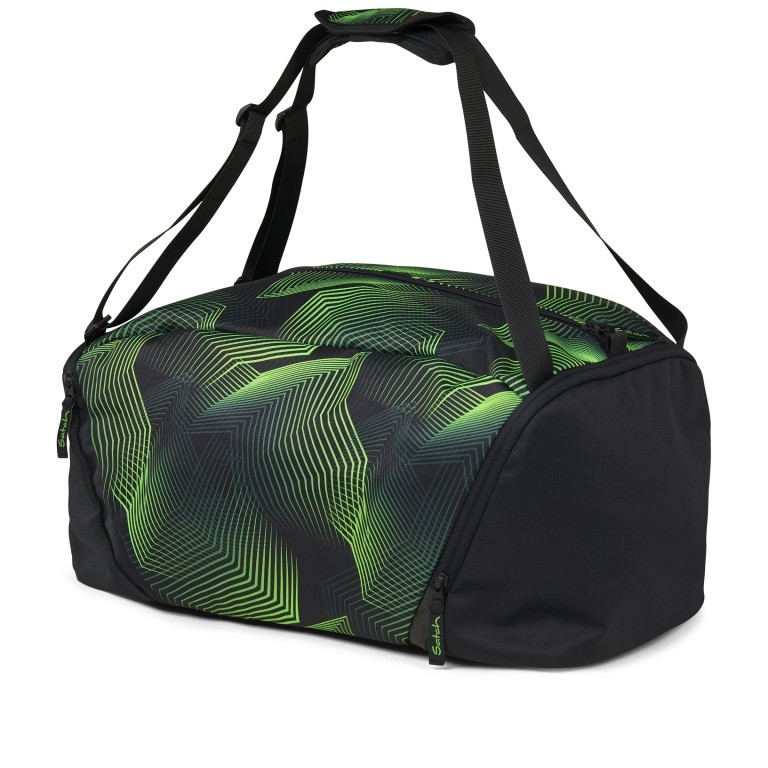 Sporttasche auch als Rucksack nutzbar Seismic Green, Farbe: grün/oliv, Marke: Satch, EAN: 4057081203390, Abmessungen in cm: 45x25x25, Bild 2 von 3